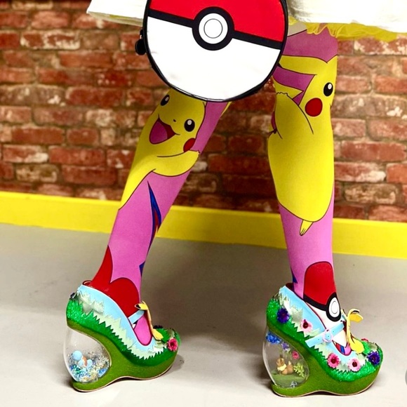 Dolls Kill Shoes - SOLD Dolls Kill X Irregular Choice Journey On Wedge Pokémon globe shoes